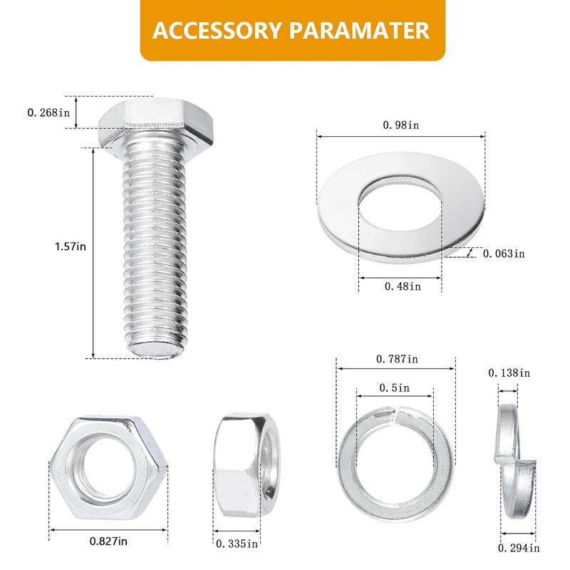 bayisam 4 Pack UCP205-16 Mounted Pillow Block Ball Bearing,Bearing Steel Bearings 1" Bore with 8 Sets for Installing Bolts and Nuts - Image 5